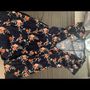 Forever 21 floral wrap dress